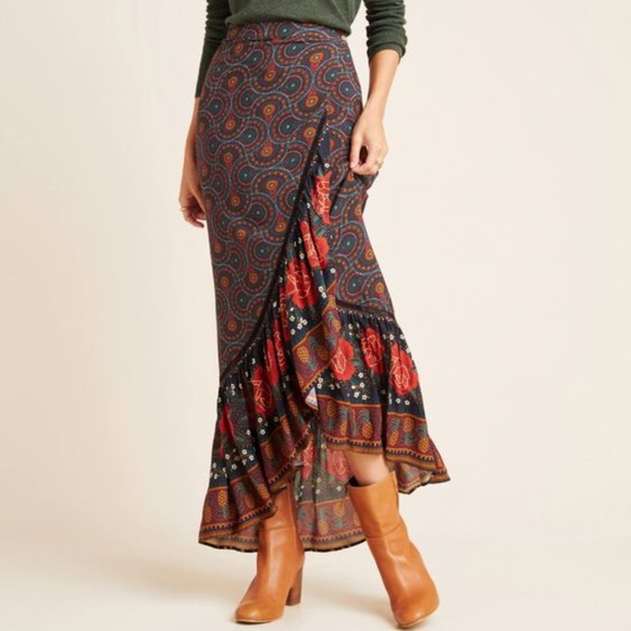 Anthropologie Dresses & Skirts - Anthropologie Farm Rio Cordoba Wrap Maxi Skirt NWT